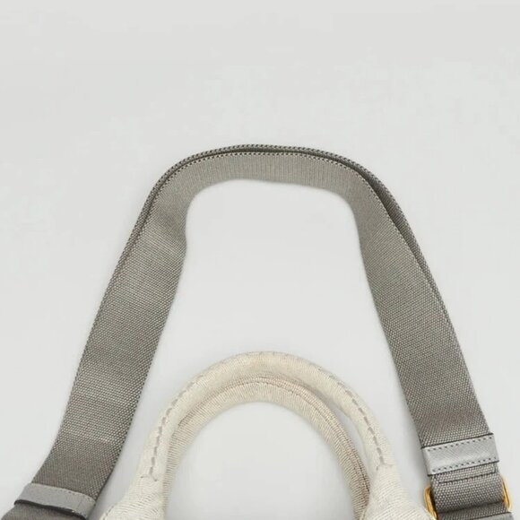 Prada Grey Canapa Canvas Small Tote Bag BG439 - Picture 10 of 12